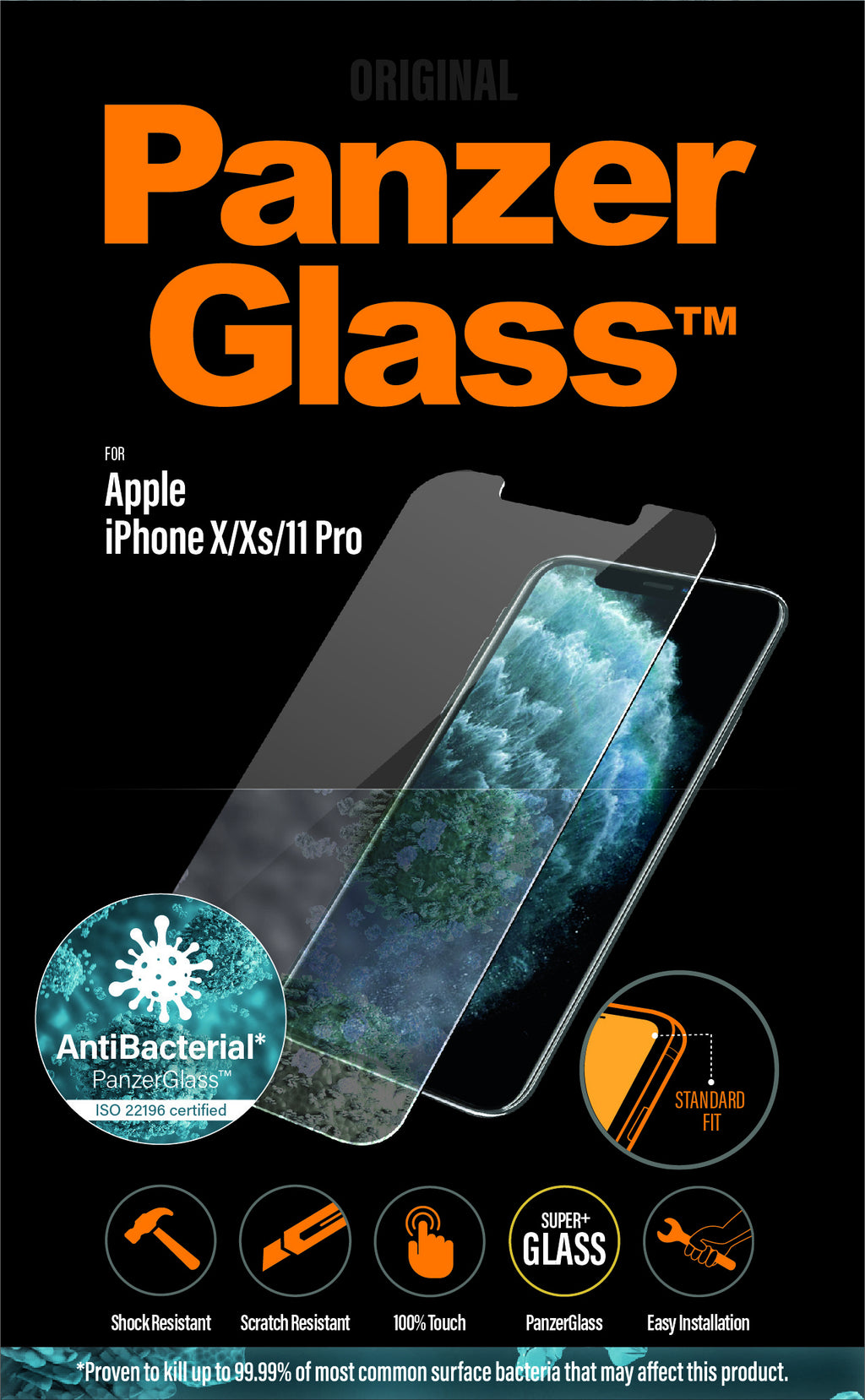 PanzerGlass ® Screen Protector iPhone 11 Pro | Xs | X | Standard Fit Protector de pantalla Apple 1 pieza(s) (8)