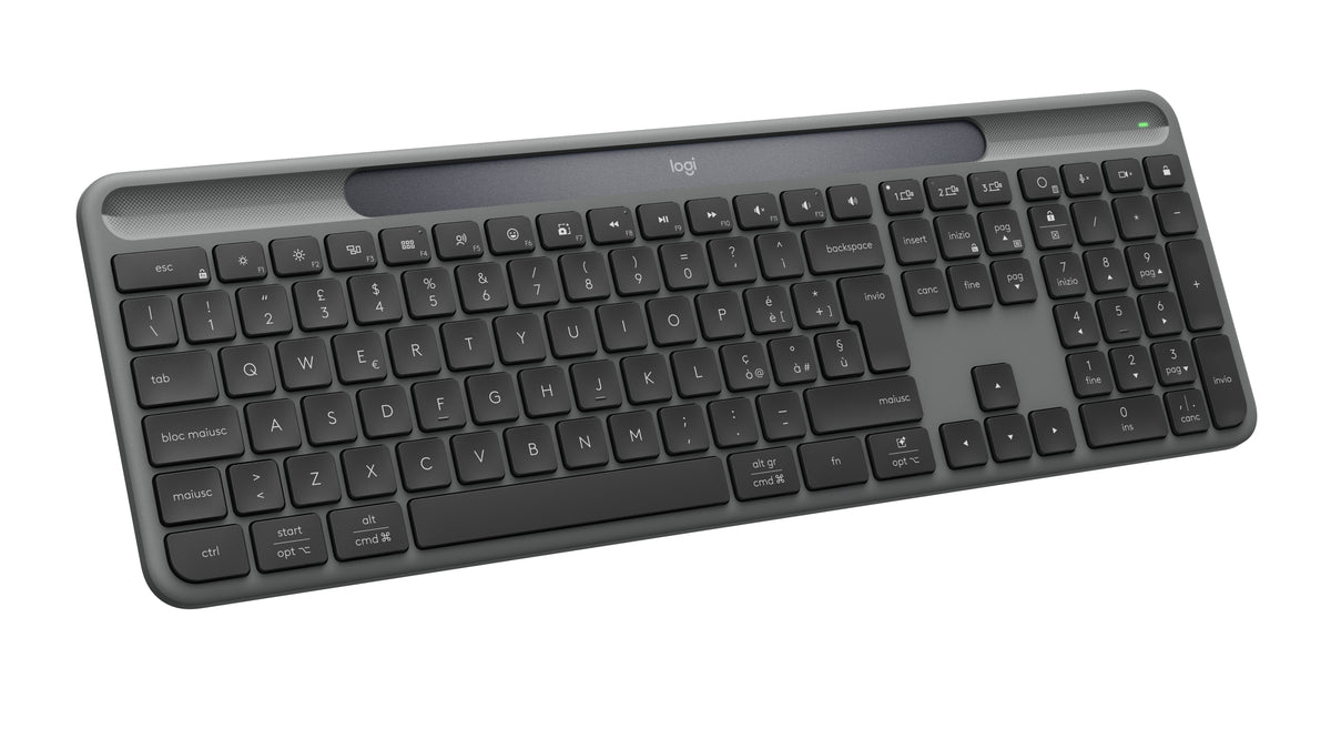 Logitech Signature Slim Solar+ K980 teclado Universal RF Wireless + Bluetooth QWERTY Italiano Grafito (3)