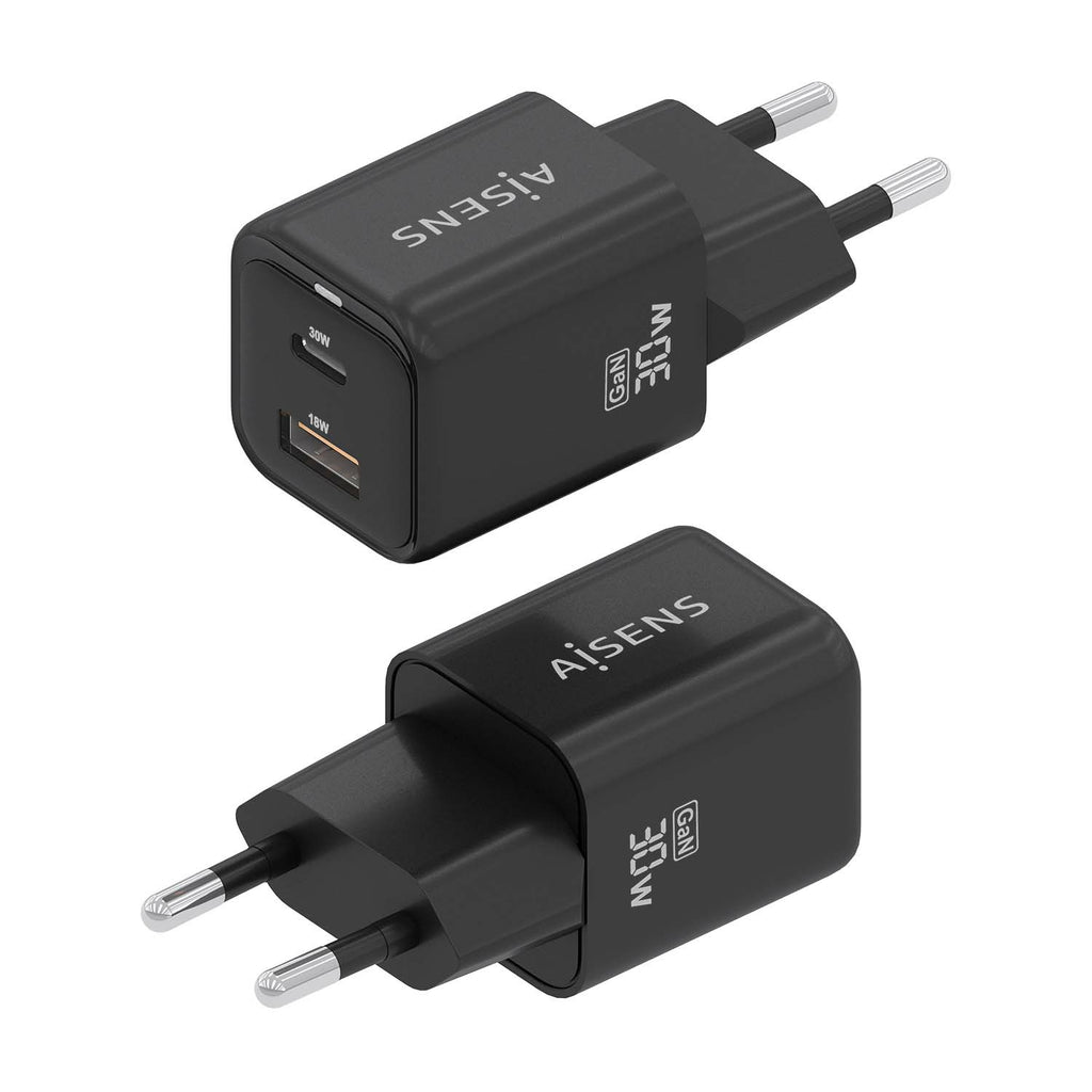 AISENS ASCH-30W2P021-BK cargador de dispositivo móvil Universal Corriente alterna Carga rápida Interior (4)