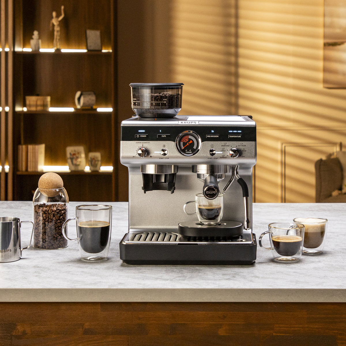 Krups Precision XP801T10 cafetera eléctrica Semi-automática Máquina espresso 3 L
