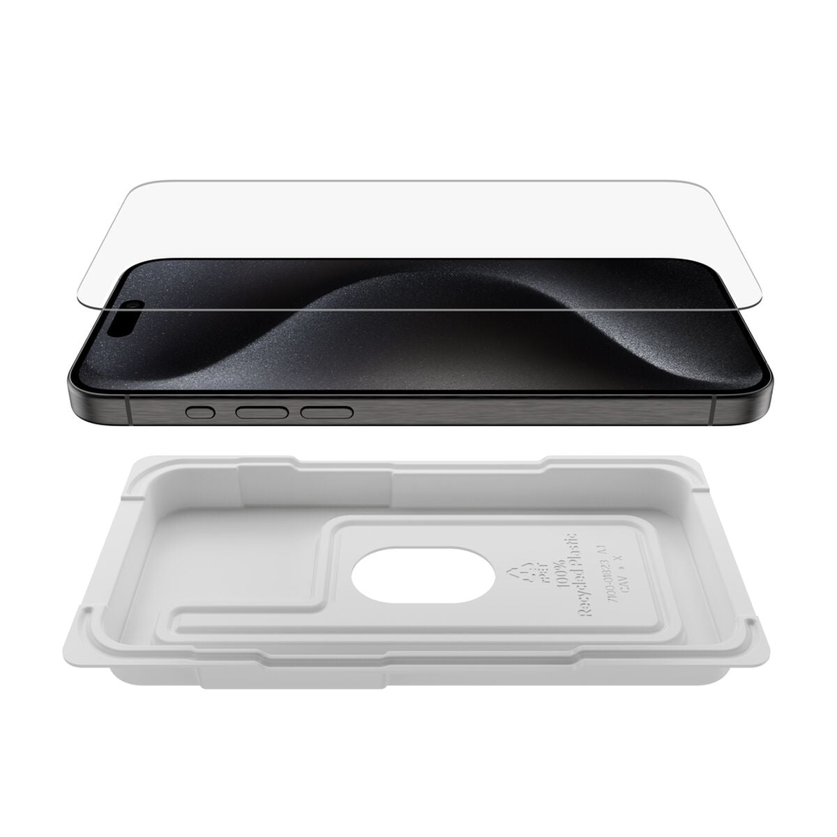 Protector de pantalla para teléfono móvil - 9 H, tratado - cristal - para Apple iPhone 15 Pro Max