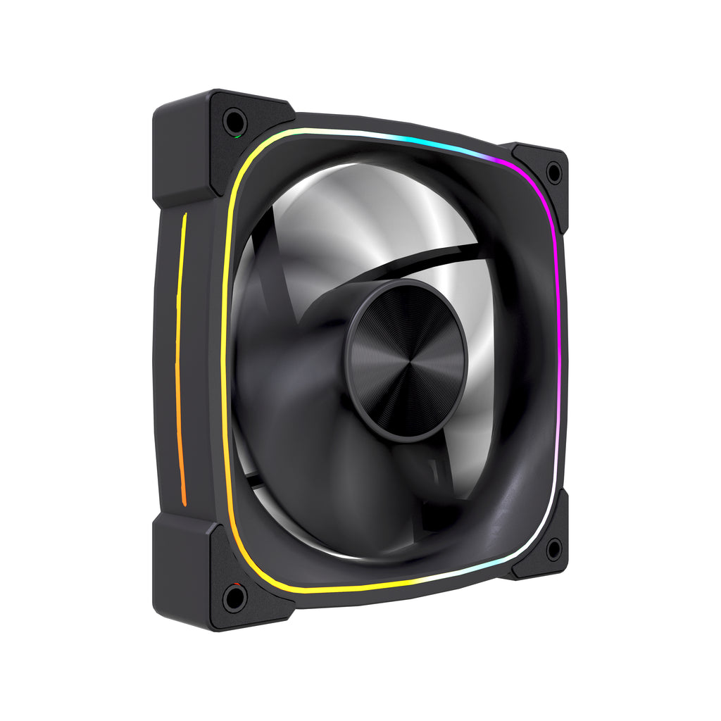 VIDA Stealth 120mm ARGB PWM Case Fan, Hydraulic Bearing, Outer Ring Lighting