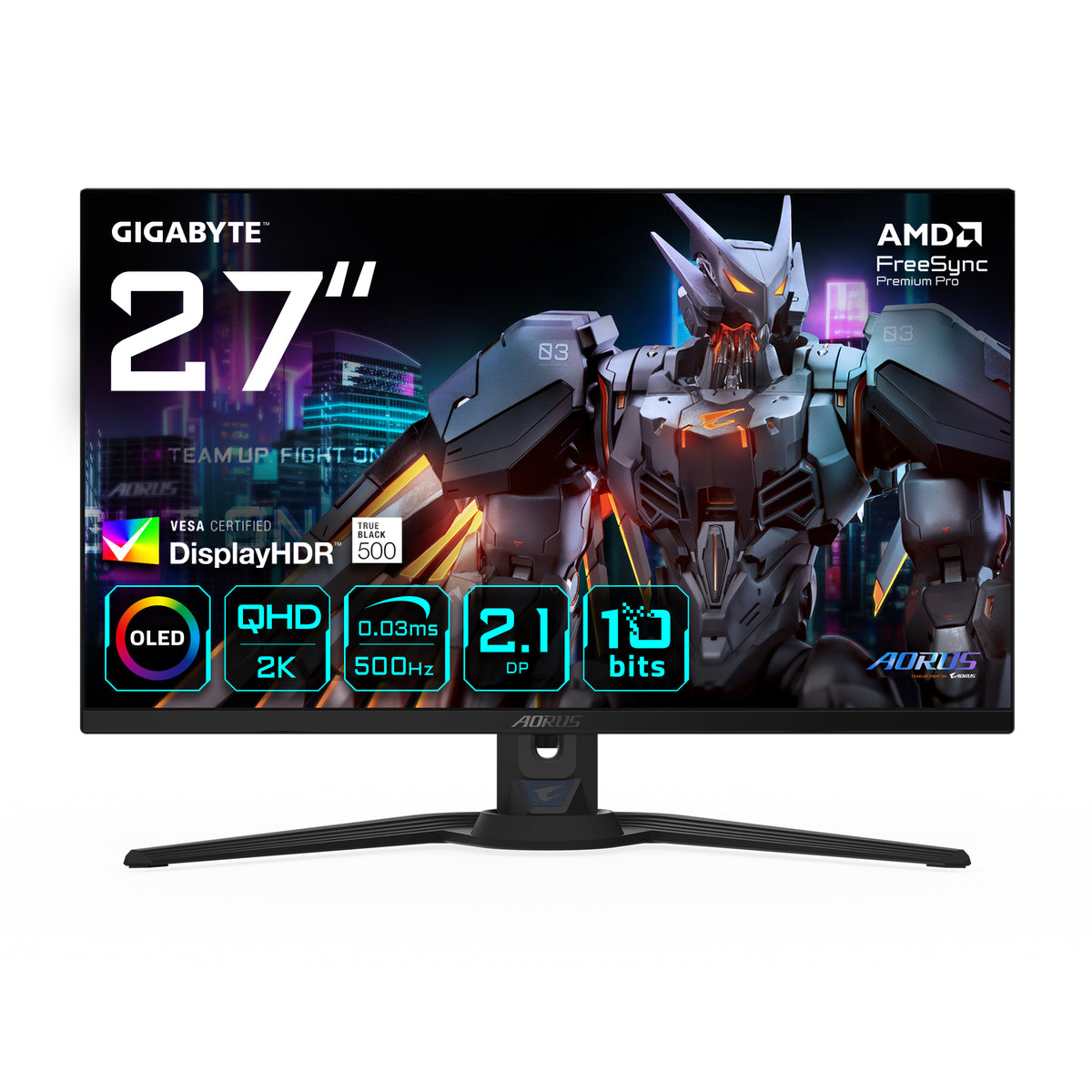 GIGABYTE AORUS FO27Q5P pantalla para PC 68,6 cm (27") 2560 x 1440 Pixeles Quad HD QD-OLED Negro (2)