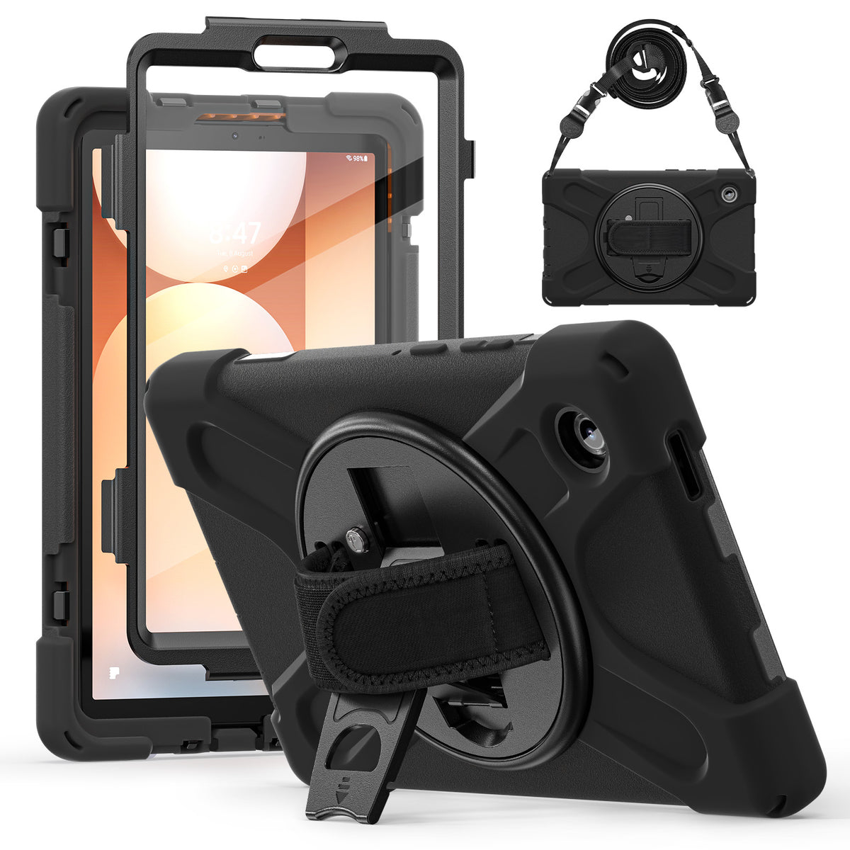 Techair Xventur 22,1 cm (8.7") Funda Negro