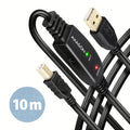 Axagon ADR-210B USB 2.0 A-M -> B-M active connecting/repeater cable 10m - Kabel - Digital/Daten cable USB USB A USB B 0,48 Gbit/s Negro