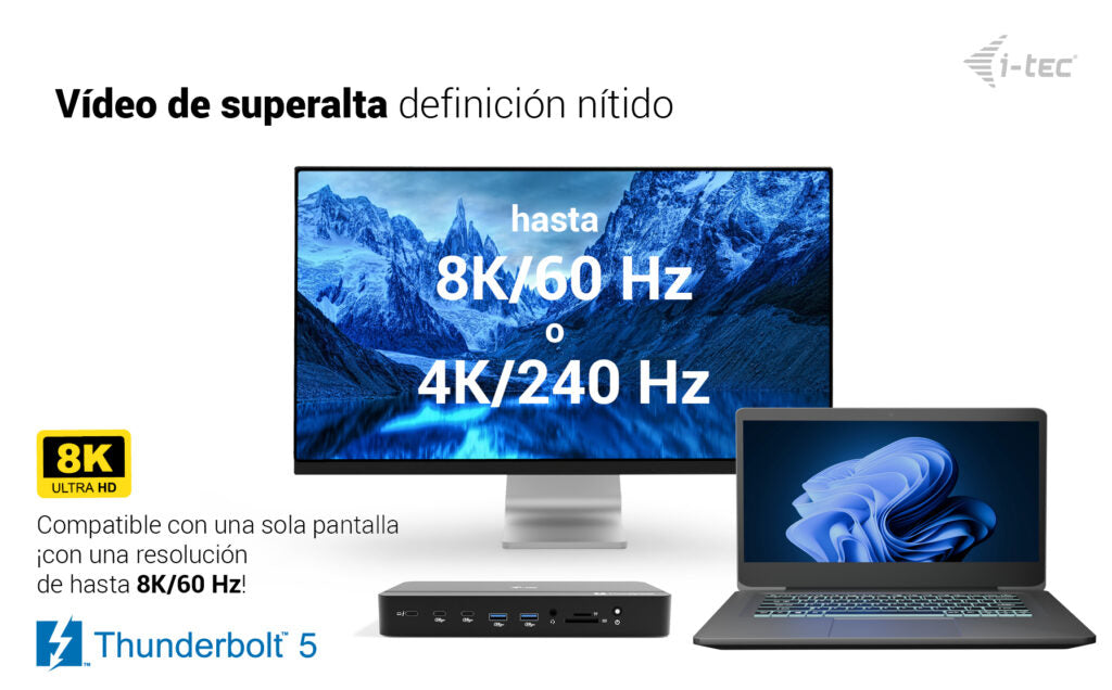 i-tec TB5TRIPLEDOCKM2PDUK base para portátil y replicador de puertos Alámbrico Negro (6)