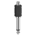 Hama 00205188 cambiador de género para cable RCA 6,3 Negro, Plata