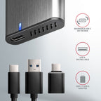 Axagon EEM2-SG2 caja para disco duro externo Caja externa para unidad de estado sólido (SSD) Gris M.2 (6)