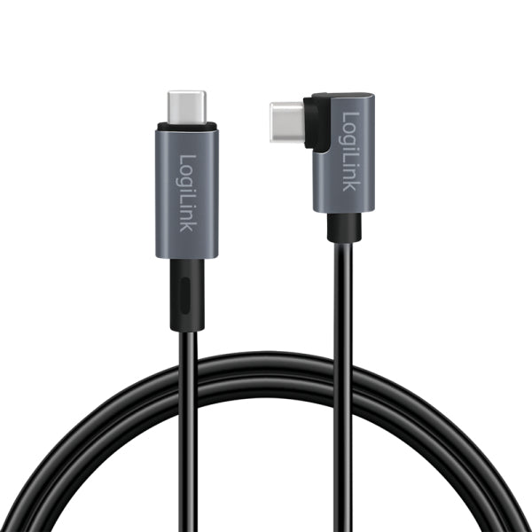 LogiLink CU0184 cable USB USB 2.0 3 m USB C 0,48 Gbit/s 100 W Negro, Plata (3)
