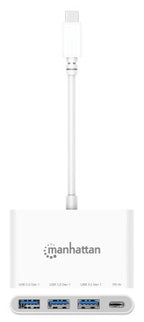 Manhattan 168434 hub de interfaz USB 3.2 Gen 1 (3.1 Gen 1) Type-C 5000 Mbit/s Blanco (4)