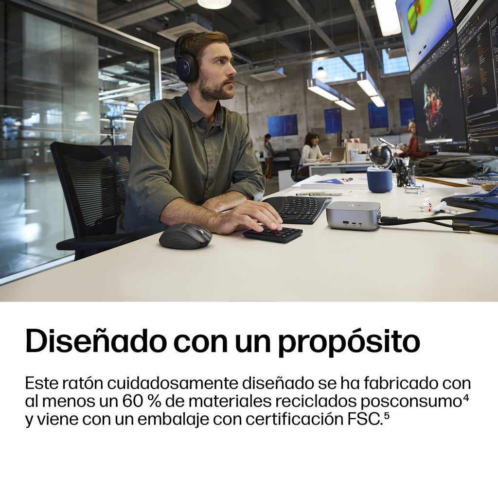 HP Ultra-Fast-Scroll Wireless Mouse 780M ratón Hogar Mano derecha Bluetooth + USB Type-C 6000 DPI (9)
