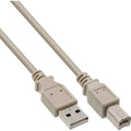 InLine 34518H cable USB 2 m USB A USB B 0,48 Gbit/s Beige (2)