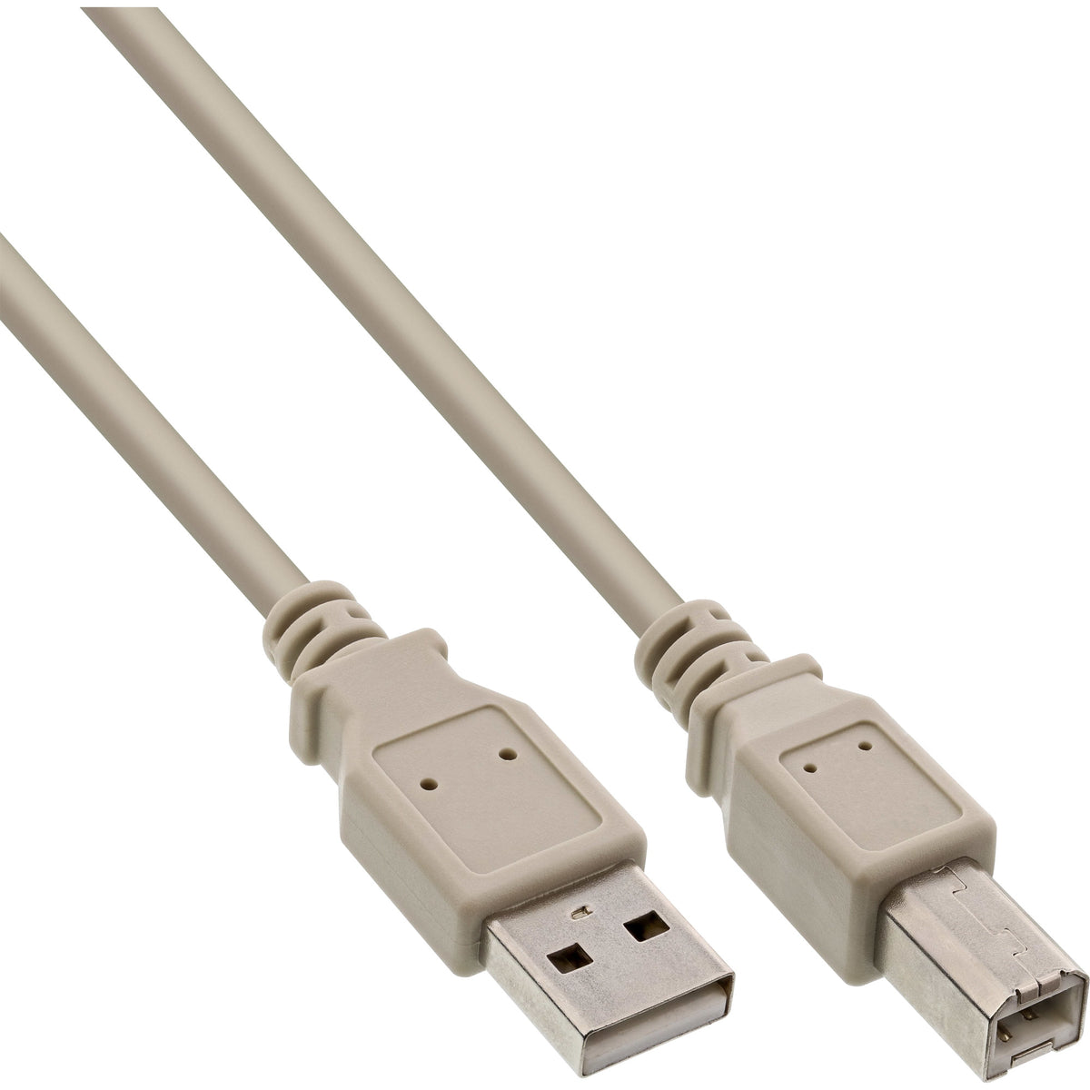 InLine 34518H cable USB 2 m USB A USB B 0,48 Gbit/s Beige (2)