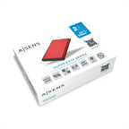 AISENS ASE-2525RED caja para disco duro externo Caja externa para unidad de estado sólido (SSD) 2.5" (7)