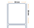 Labels, Zebra, Sintético, Z-Ultimate 3000T Blanco, An: 30 mm, Al: 30 mm, L: 127 mm, C: 25.4 mm 3012362-T