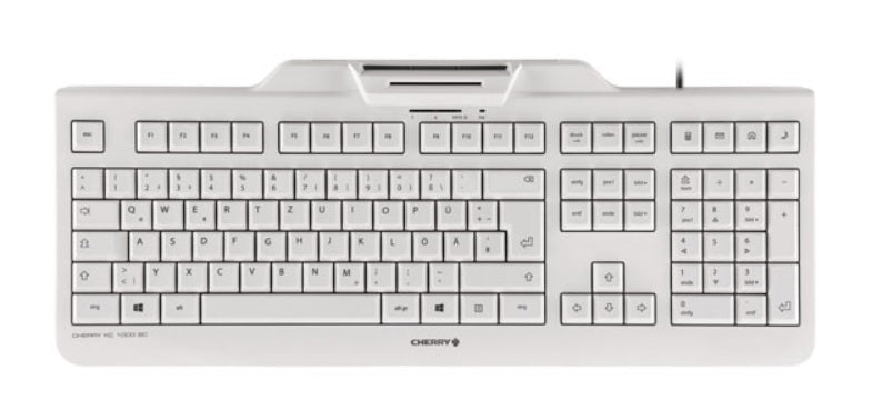 CHERRY KC 1000 SC teclado USB Suizo Gris