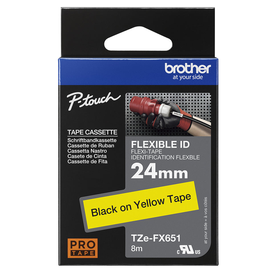 Brother TZE-FX651 cinta para impresora de etiquetas Negro sobre amarillo TZ (6)