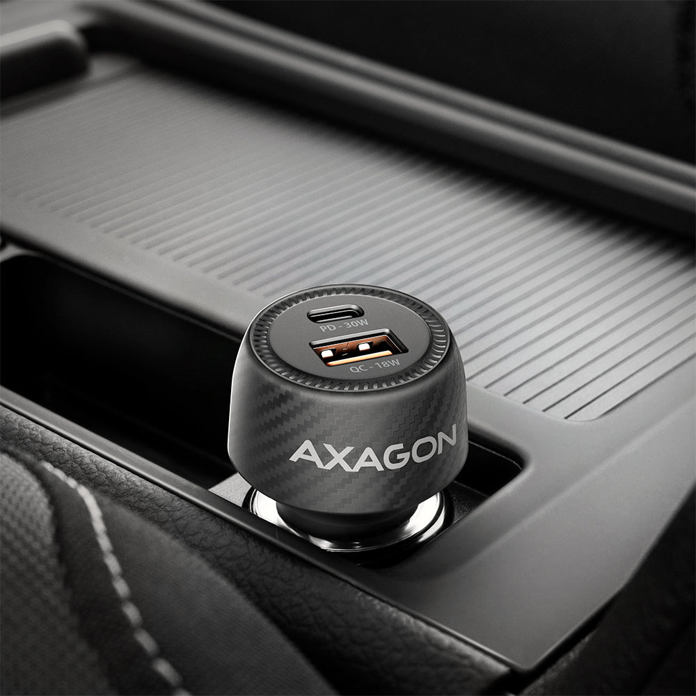 Axagon PWC-PQ48 cargador de dispositivo móvil Universal Negro Encendedor de cigarrillos Carga rápida Auto (9)