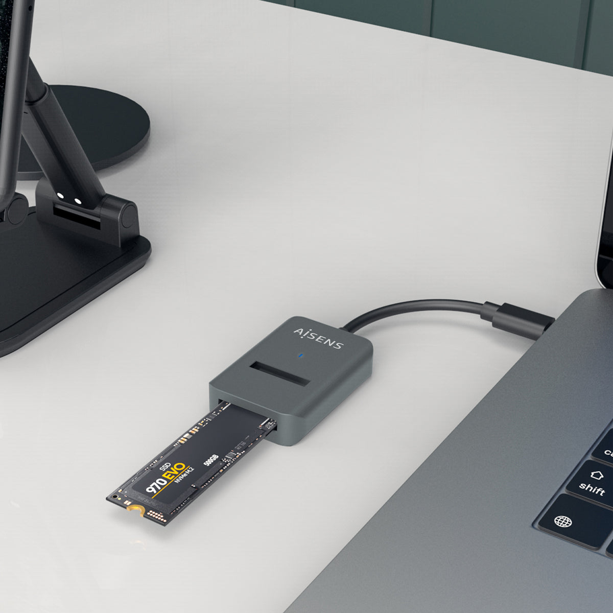 AISENS ASUC-M2D012-GR caja para disco duro externo Caja externa para unidad de estado sólido (SSD) (6)