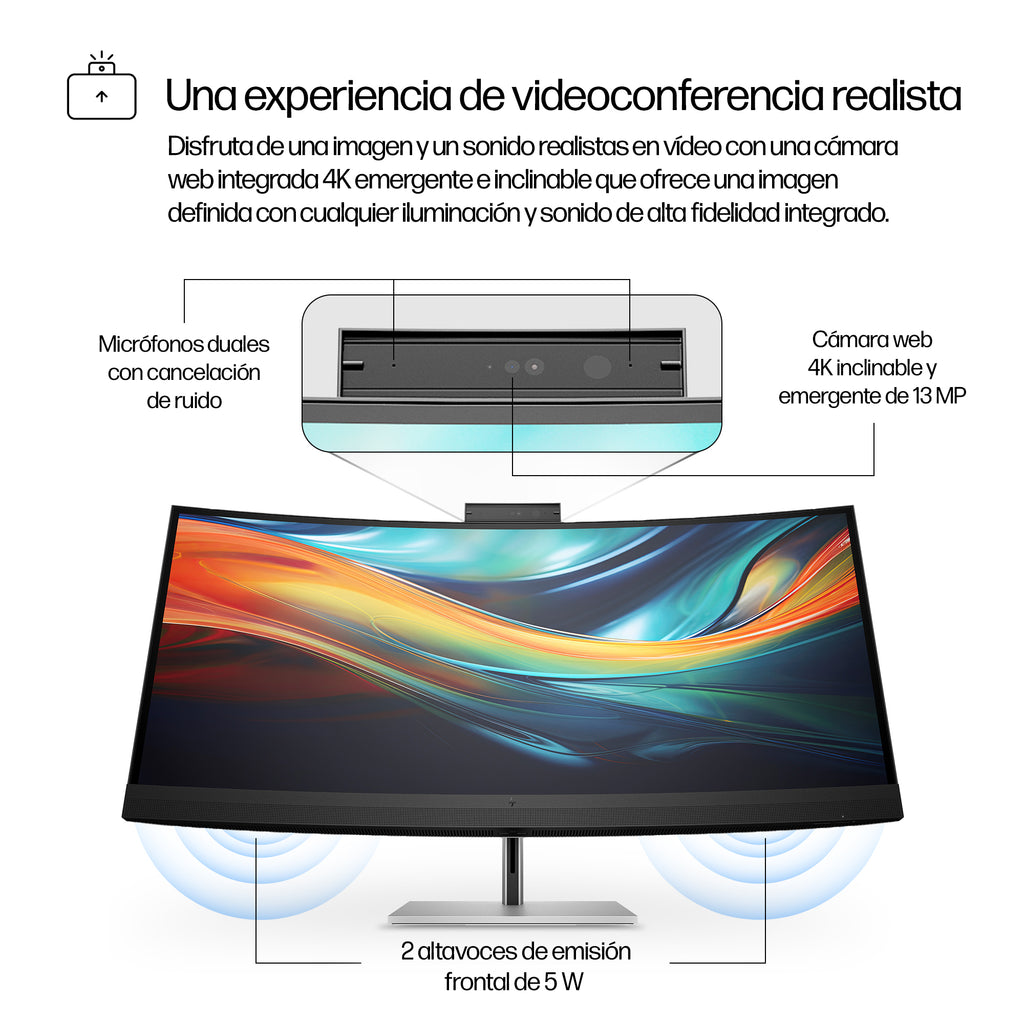 HP Series 7 Pro 740pm pantalla para PC 100,8 cm (39.7") 5120 x 2160 Pixeles WUHD LCD Gris (9)