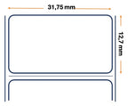 Labels, Zebra, Papel Térmico, Z-Perform 1000D, An: 31.75 mm, Al: 12.7 mm, Diámetro: 127 mm, C: 25.4 mm 880169-012D