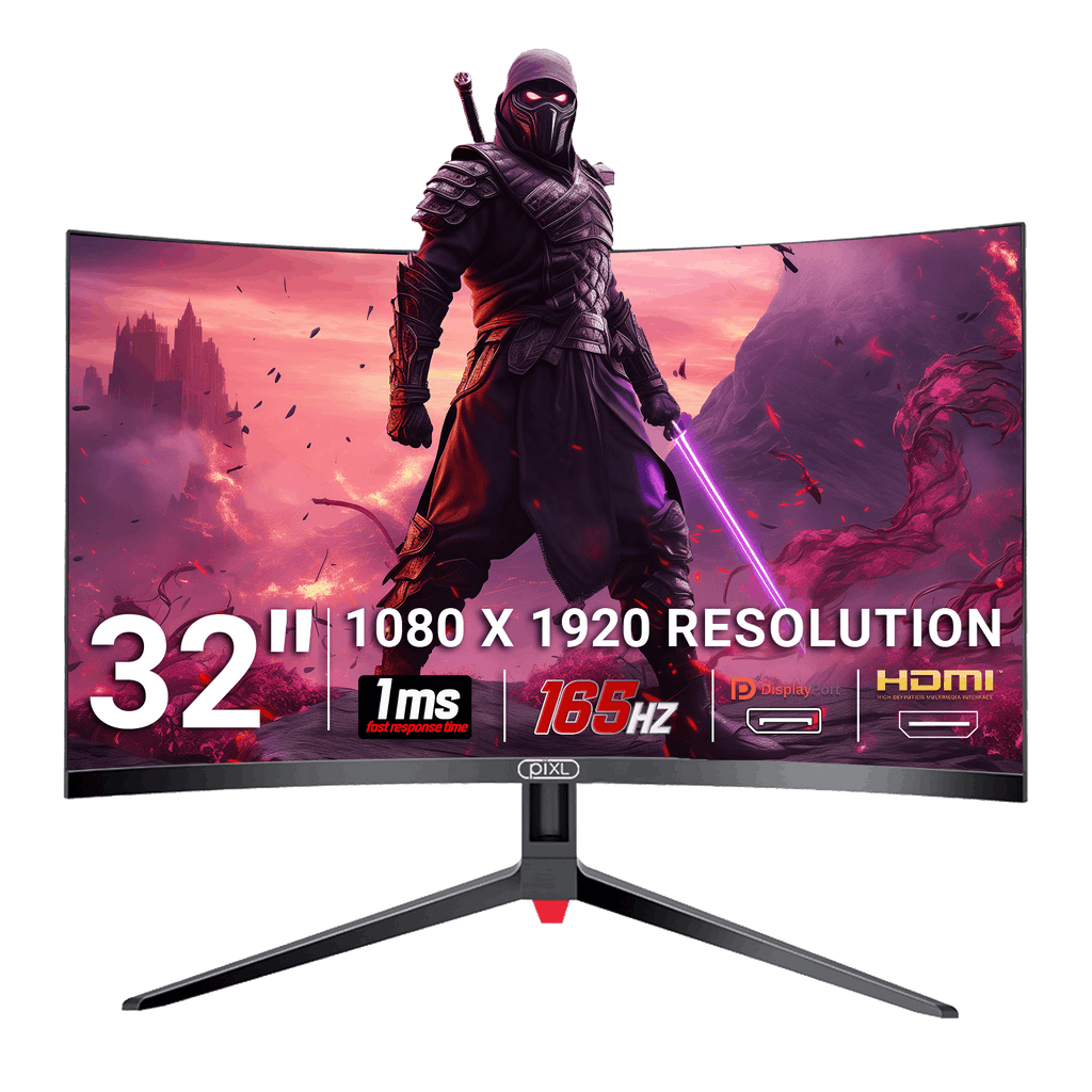 Monitor piXL CM32GF5 81,3 cm 1920 x 1080 píxeles Full HD Negro, Rojo