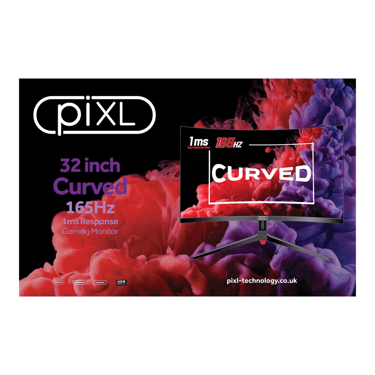 Monitor piXL CM32GF5 81,3 cm 1920 x 1080 píxeles Full HD Negro, Rojo