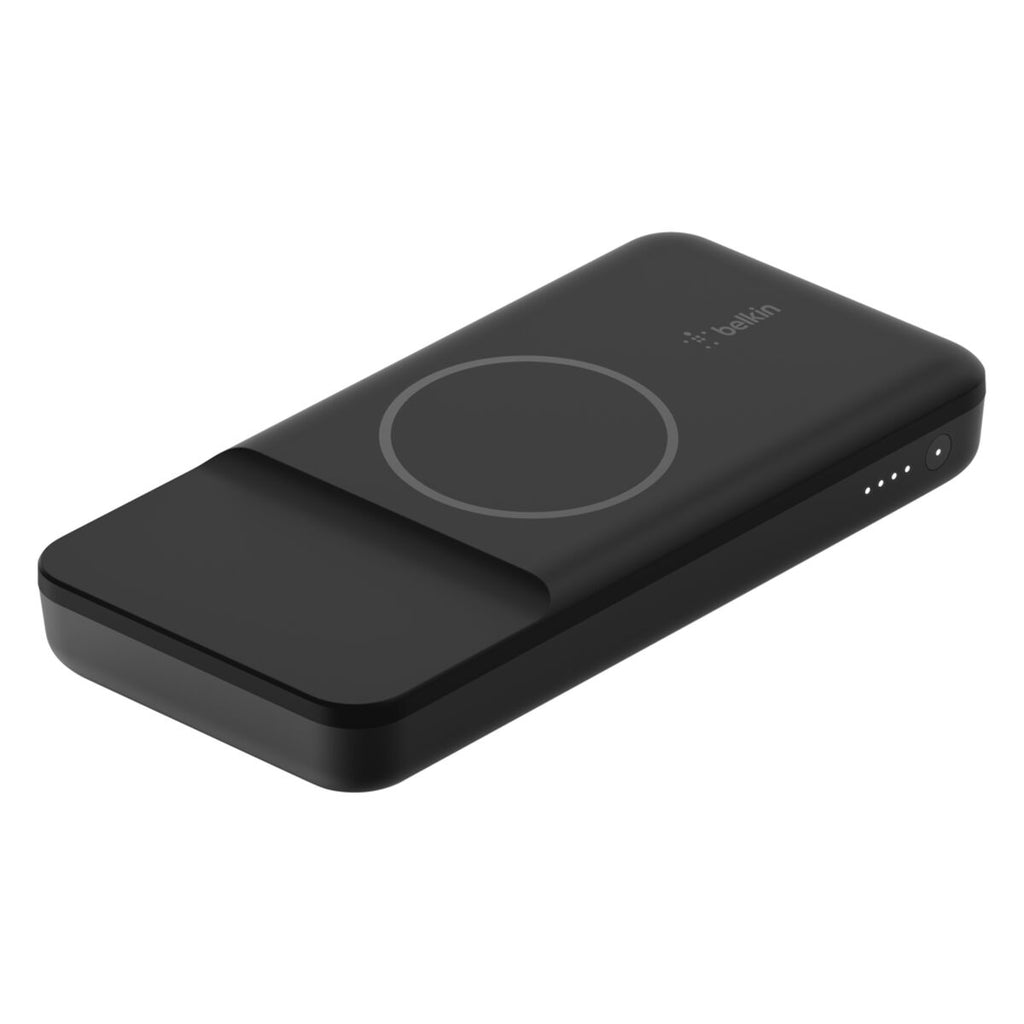Cargador inalámbrico - 10000 mAh - 18 vatios - Fast Charge - 2 conectores de salida (magnética, USB-C, USB) - en el cable: USB-C - negro - para Apple iPhone 12, 12 mini, 12 Pro, 12 Pro Max