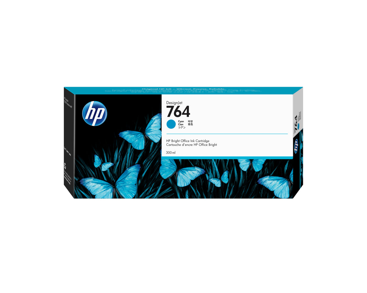 HP 764 300-ml Cyan DesignJet Ink Cartridge cabeza de impresora Inyección de tinta térmica (2)