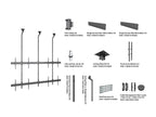 Multibrackets 3930 soporte para pantalla de señalización 2,54 m (100") Negro