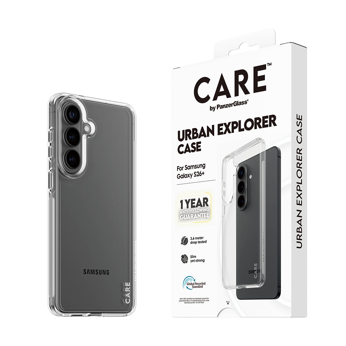 PanzerGlass CARE™ by ® Urban Explorer Case Transparent Samsung Galaxy S26+ funda