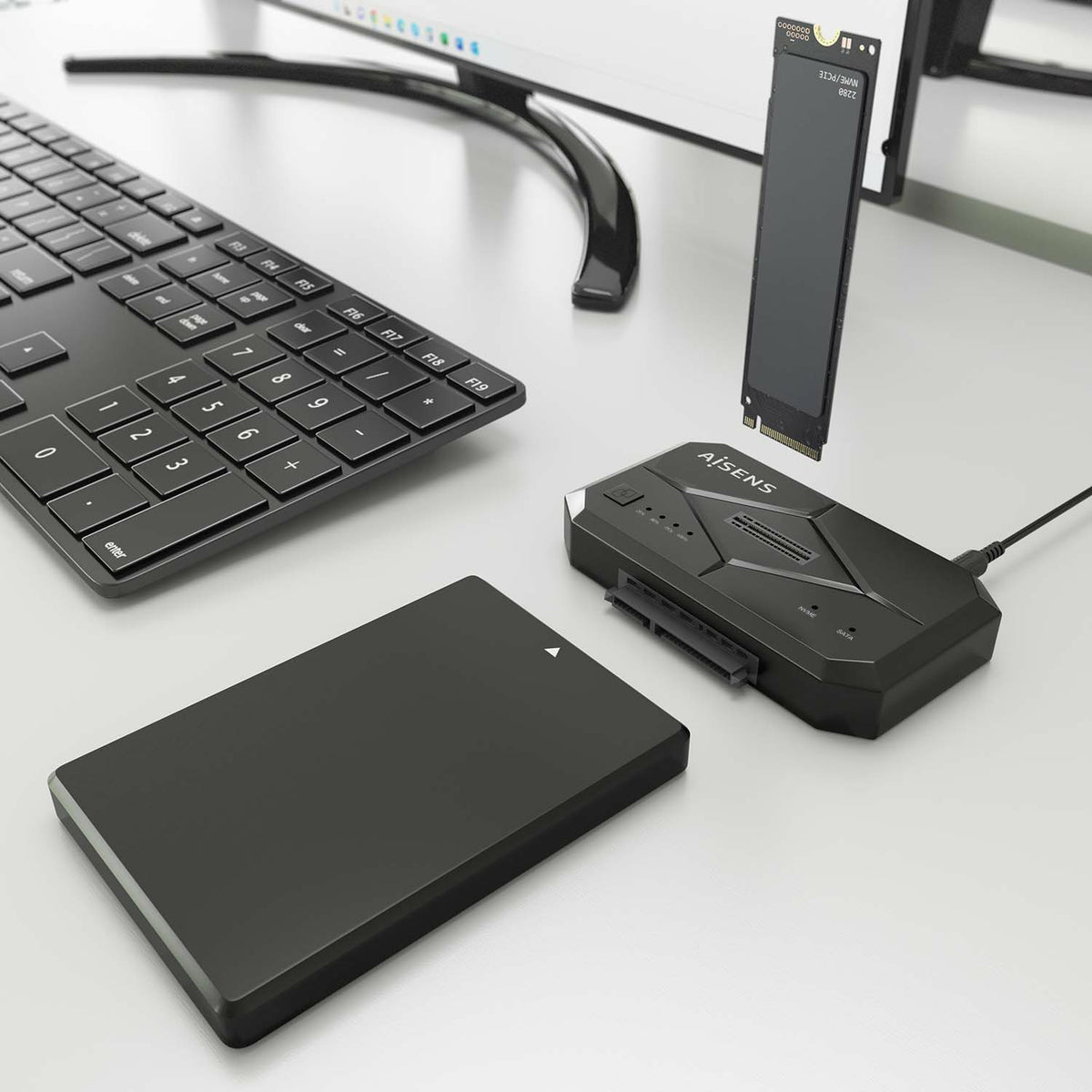 AISENS ASDS-M2SATA04B base de conexión para disco duro USB 3.2 Gen 1 (3.1 Gen 1) Type-C (7)