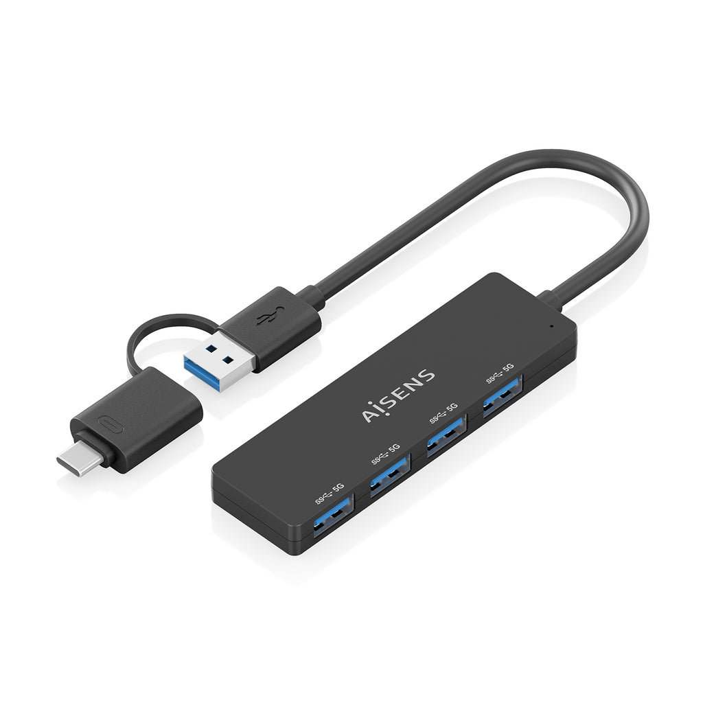 AISENS A109-0987 base para portátil y replicador de puertos Alámbrico USB 3.2 Gen 1 (3.1 Gen 1) Type-A + Type-C (2)