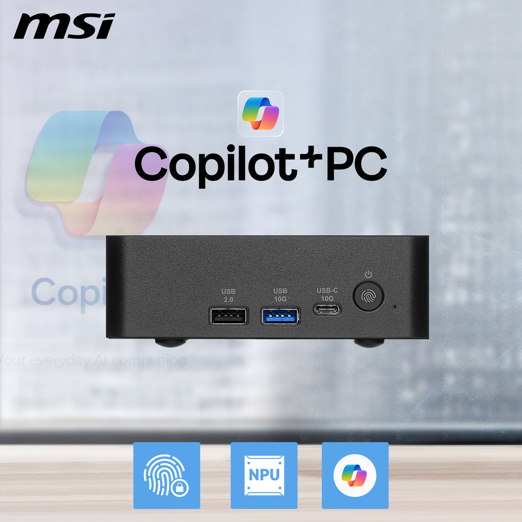 MSI Cubi NUC AI+ 3MG-002EU Copilot+ PC Intel Core Ultra 9 386H 32 GB DDR5-SDRAM 1 TB SSD Windows 11 Pro Mini PC Negro (5)