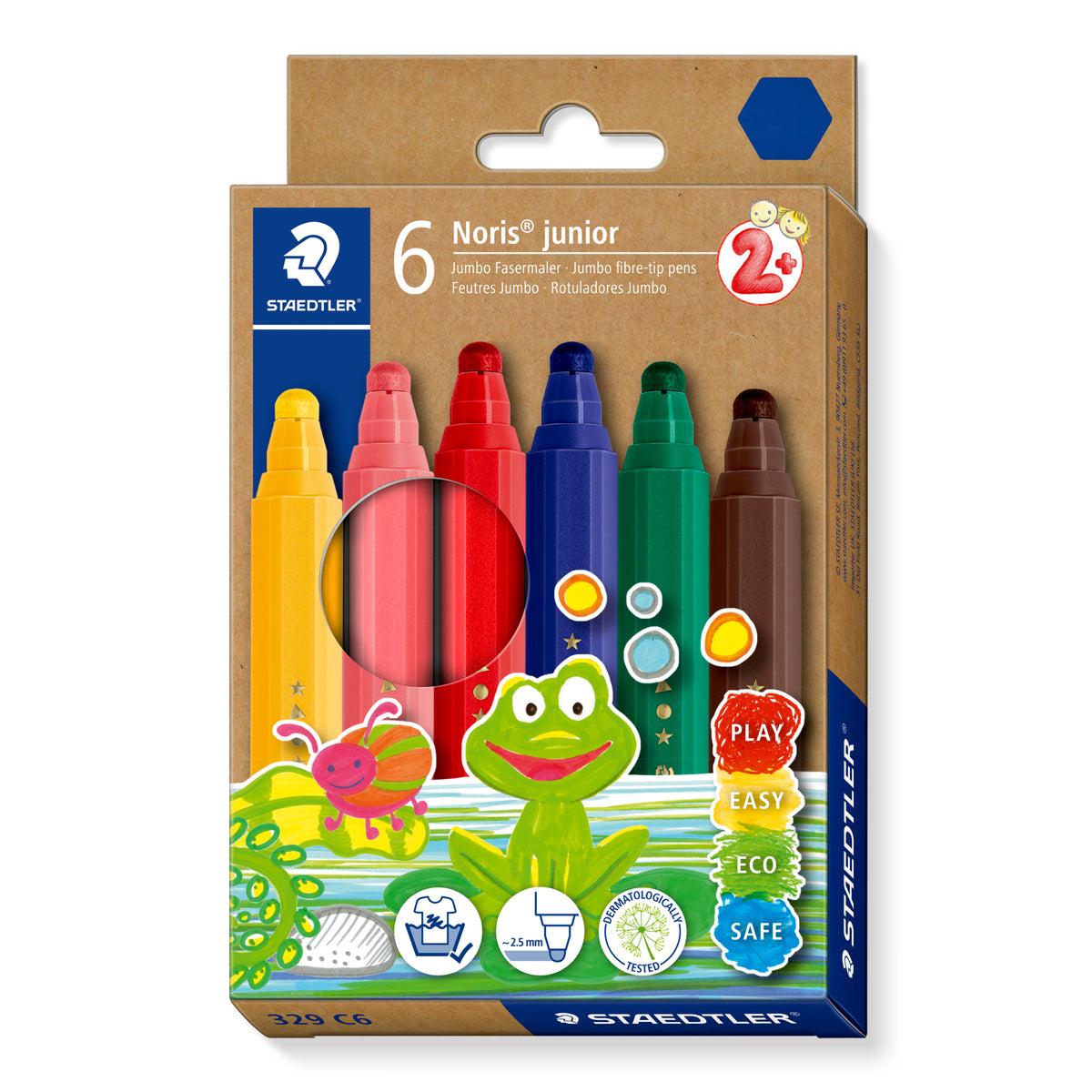 Staedtler 329 C6 rotulador punta gruesa azul, marrón, verde, rosa, rojo