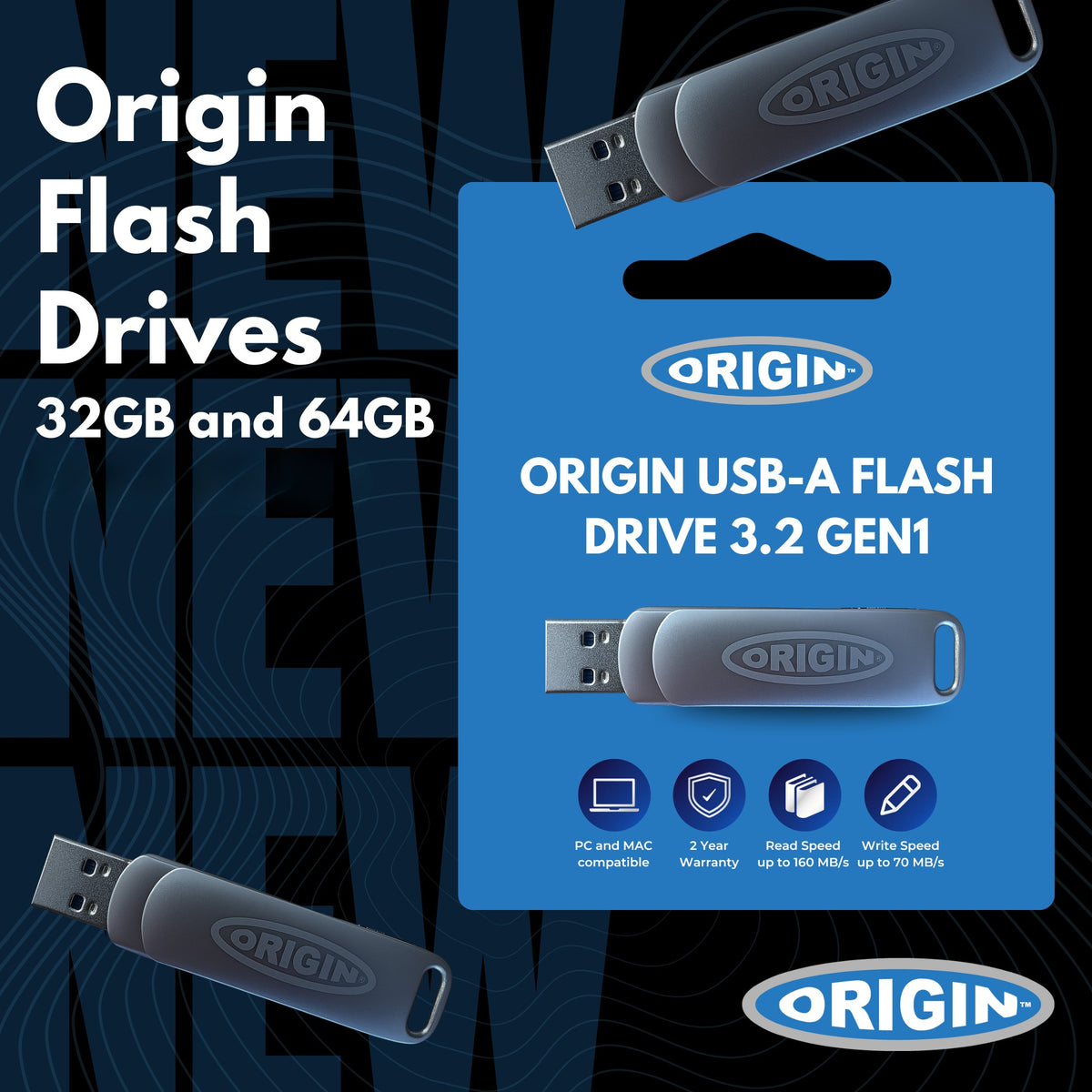 Origin Storage OSUSB-A-32GB unidad flash USB USB tipo A 3.2 Gen 1