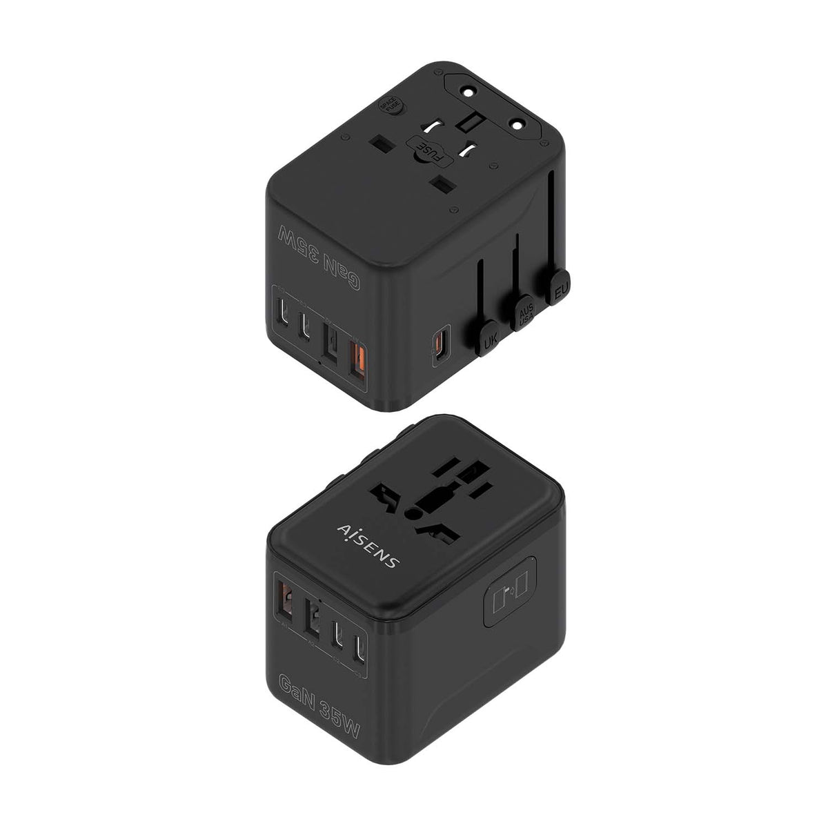AISENS ASPS-2A3C09-BK cargador de dispositivo móvil Corriente alterna Carga rápida Interior (3)