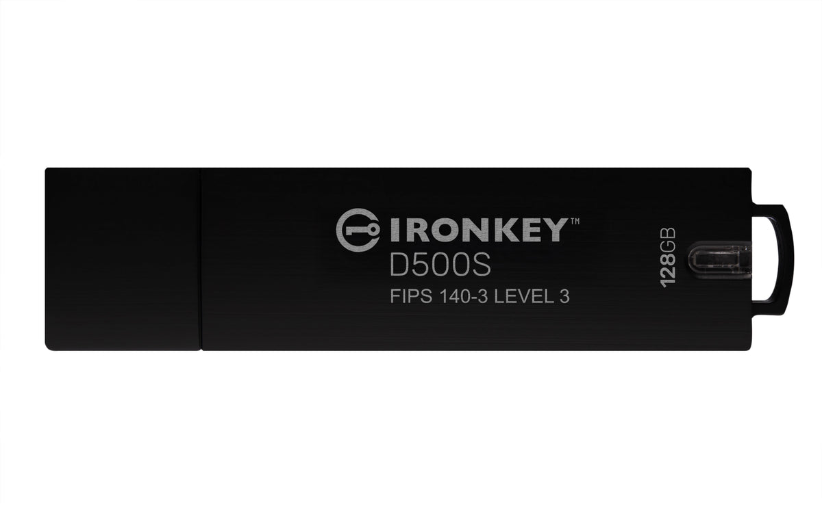 Kingston IronKey D500S - Unidad flash USB - cifrado - 128GB - USB3.2 Gen 1