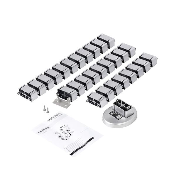 StarTech.com CMVBMOD organizador de cables Escritorio Pasacables Plata 1 pieza(s) (3)