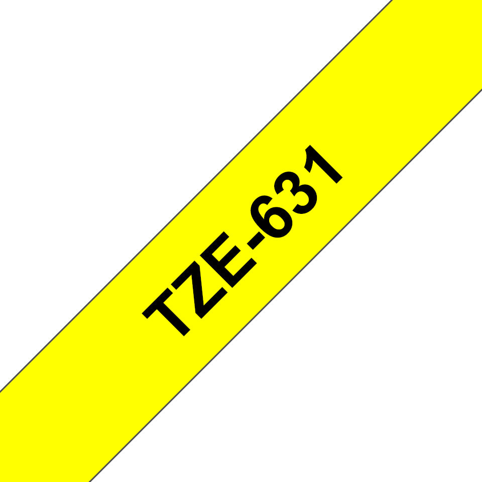 Brother TZE-631 cinta para impresora de etiquetas Negro sobre amarillo (2)