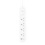 Belkin Connect White 4 AC outlet[s] 2 m (SURGE PROTECTION WITH USB C 4 - OUTLET)