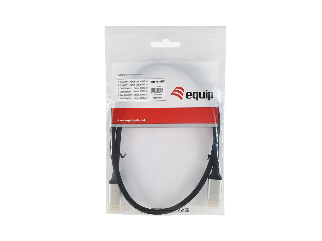 Equip 119265 cable DisplayPort 5 m Aluminio, Negro (4)