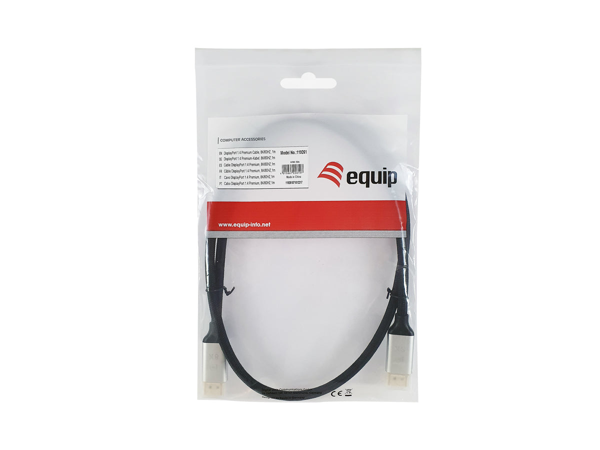 Equip 119265 cable DisplayPort 5 m Aluminio, Negro (4)