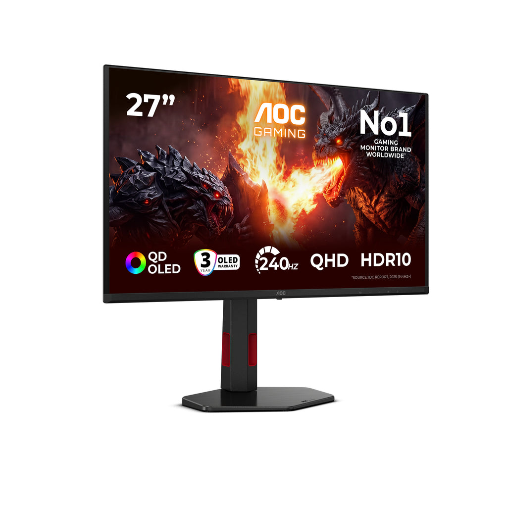 AOC G4 Q27G4ZDRAD pantalla para PC 67,3 cm (26.5") 2560 x 1440 Pixeles Quad HD OLED Negro, Rojo (2)
