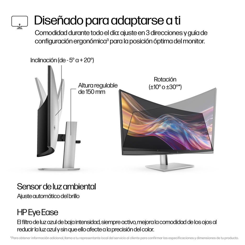 HP Series 7 Pro 37.5 inch WQHD+ Thunderbolt 4 Monitor - 738pu pantalla para PC 95,2 cm (37.5") 3840 x 1600 Pixeles Wide Quad HD+ LCD Negro (8)
