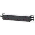 Intellinet 715621 unidad de distribución de energía (PDU) 4 salidas AC 1U Negro, Blanco
