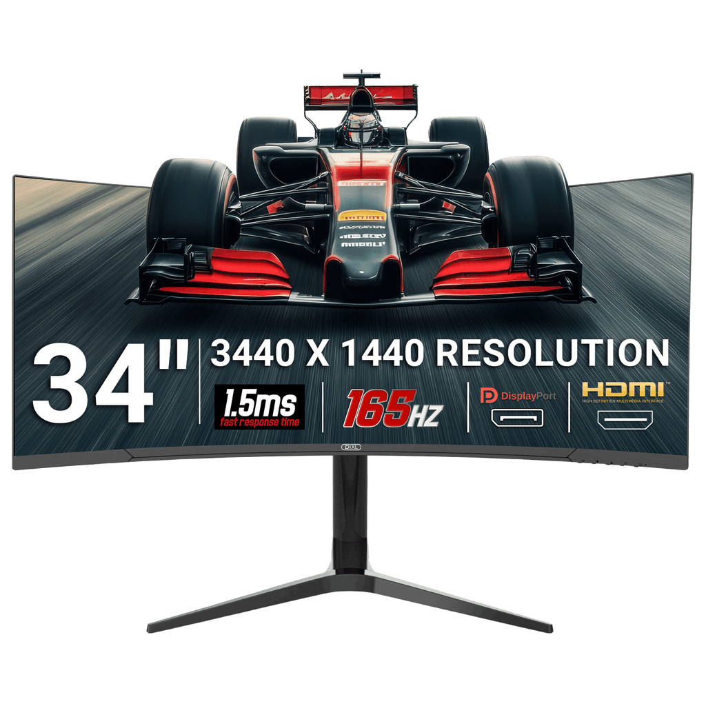 Monitor gaming ultrapanorámico piXL CM34C7 34 pulgadas, 165Hz, 1,5ms, 3440x1440