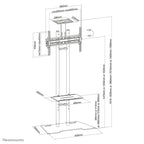 Neomounts PLASMA-M1700ES soporte para pantalla de señalización 177,8 cm (70") Negro (4)