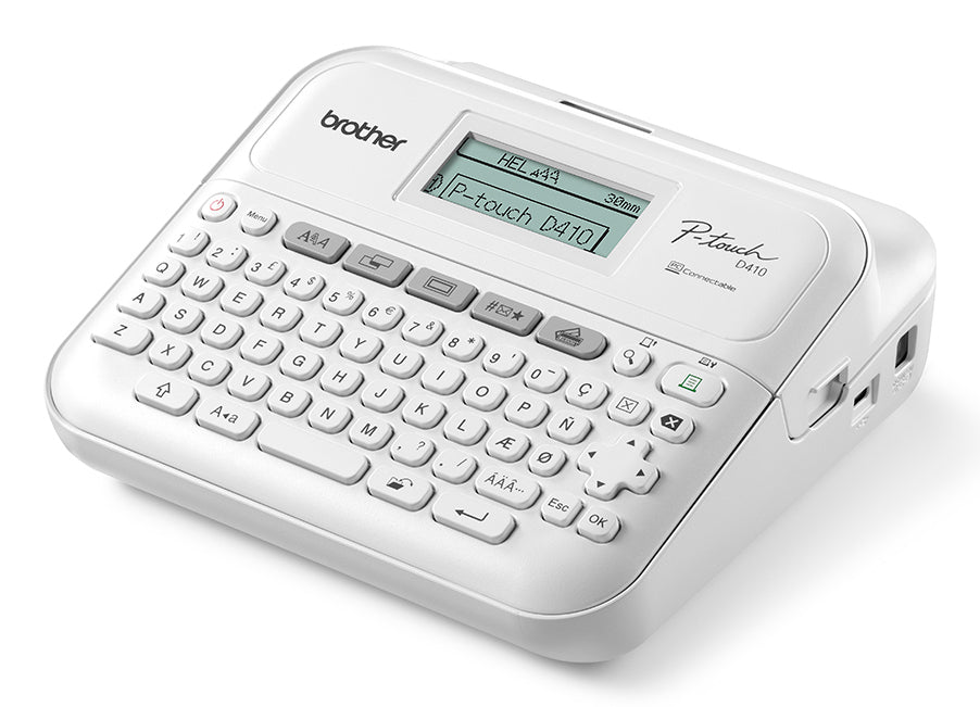 Brother PT-D410 impresora de etiquetas Transferencia térmica 180 x 180 DPI 20 mm/s Alámbrico TZe QWERTY (7)