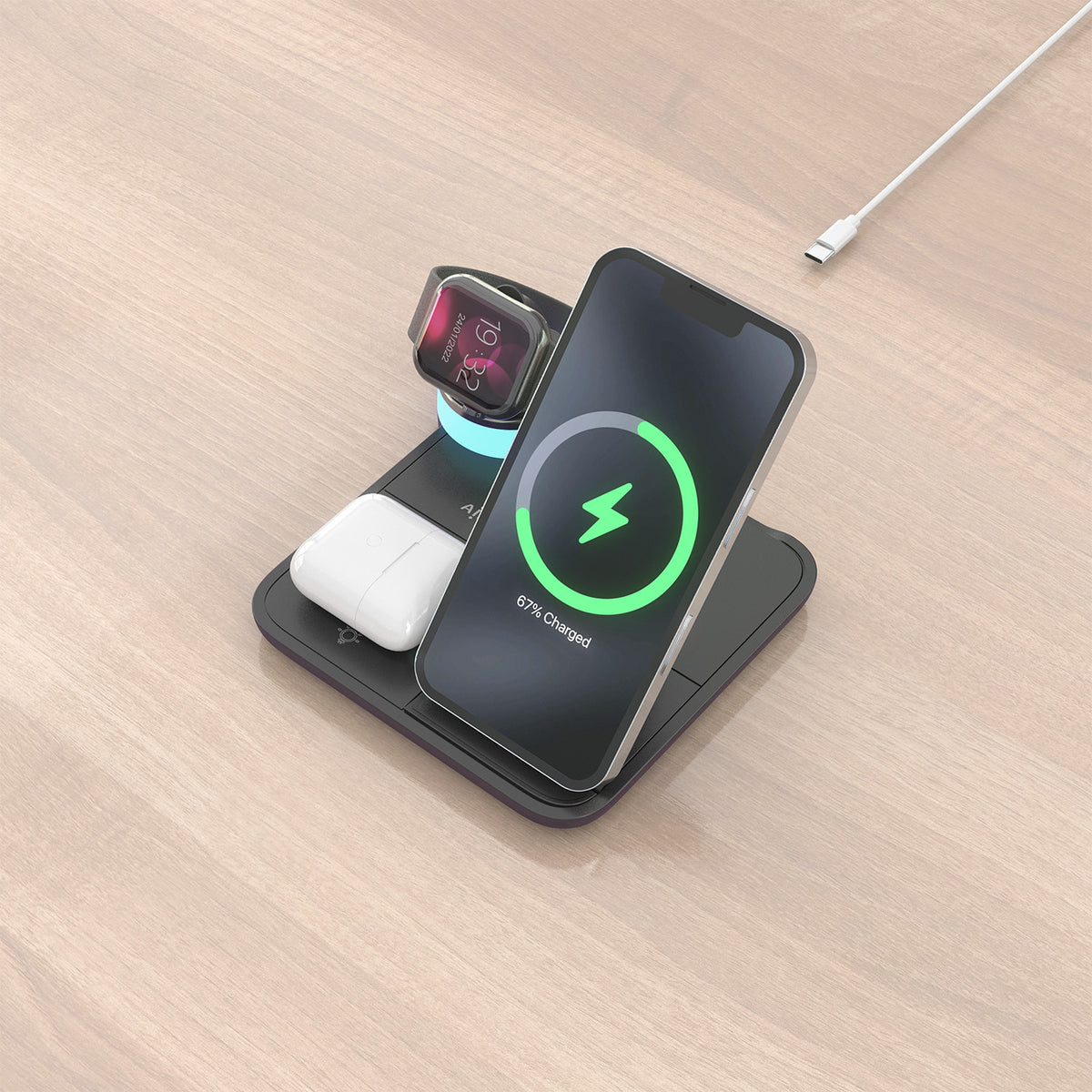 AISENS ASCH-15W4WC062-BK cargador de dispositivo móvil Auriculares, Smartphone, Reloj inteligente Cargador inalámbrico Interior (7)
